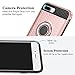 Vofolen Kickstand Case for iPhone 8 Plus Case 7 Plus Case Ring Holder Stand Rotable Clip Hybrid Shield Heavy Duty Armor Dual Layer Protective Hard Shell Bumper Cover for iPhone 8 Plus 7 Plus Rose Gold