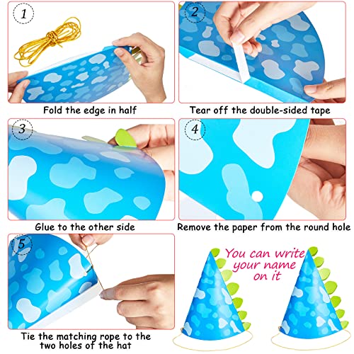 20 Pieces Dinosaur Party Hats Birthday Party Cone Dinosaur Hats Craft