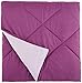 Amazon Basics Comforter Blanket Twin/Twin XL, Reversible Lightweight Microfiber All Season Blanket, Plum/Light Purple