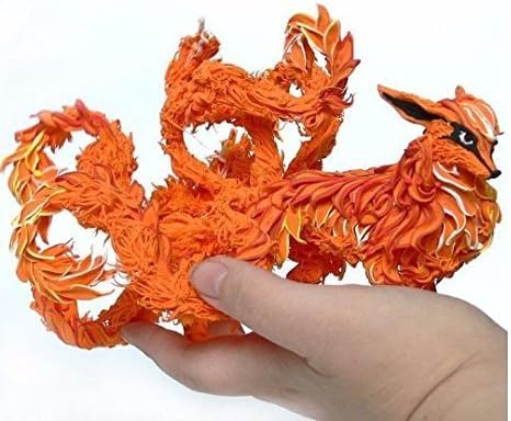 The Fox figurine,figurine "Nine red Fox, kitsune" ,fantastic animals