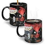 Deadpool Warped Skin Reactive Heat-Changing Mug 12 Oz Ceramic