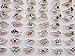 AIHIQI Fashion Wholesale Lots 100pcs Colorful Rhinestone Ring for Women Girl Gift