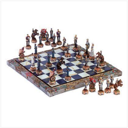 Civil War Soldier Theme Chess Board And Game Piece Set by Eastwind Gifts