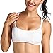 CRZ YOGA Women's Padded Cool-look Criss Cross Strappy Yoga Sports Bra White M