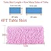 Leegleri 6ft Pink Tutu Table Skirt Tulle Curly Willow Table Skirt for Rectangle&Round Tables,Tutu Ruffle Tablecloth for Princess Girls 1st Baby Girl Birthday Party,Baby Shower Decoration,Gender Reveal