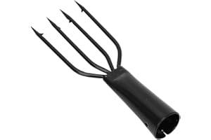 SOCOBETA Spearhead Fork, Small Prong Fishing Spear Tip Fishing Fishing Fork Fishing Gig 5 Prong Fishing for Fish Spear Fishing for Frog(4 Teeth)