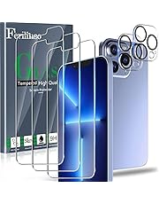 Ferilinso Designed for iPhone 13 Pro Max Screen Protector, 3 Pack HD Tempered Glass with 2 Pack Camera Lens Protector, Case Friendly, 9H Hardness, Bubble Free, 5G 6.7 Inch, Easy Installation