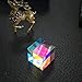 TWEET 30mm Optical Glass Prism, Color Combination Six-Sided Prism, Cube of Light, for Physical Spectrum Education, Outdoor Shooting Pictures, Camera Filters, Decorative Arts, Gifts (11.8in)