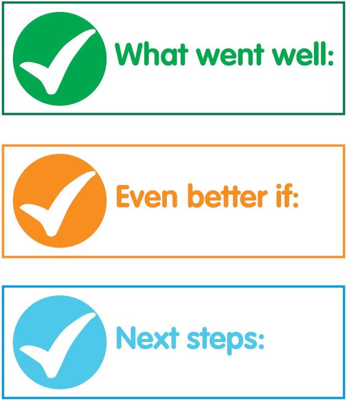 SuperStickers 3 in 1 Stamp Stack for Marking - 'What Went Well/Even Better If/Next Steps',34 x 12 millimeters - Image 3