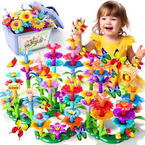 184Pcs Flower Garden Building Toys for Girls Year Old