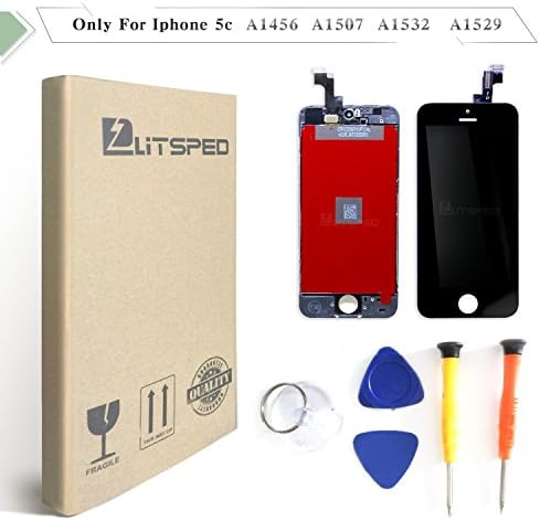 Litsped iphone 5c Replacement Screen,LCD Touch Screen Digitizer Glass Replacement Full Assembly (iphone 5C Black)