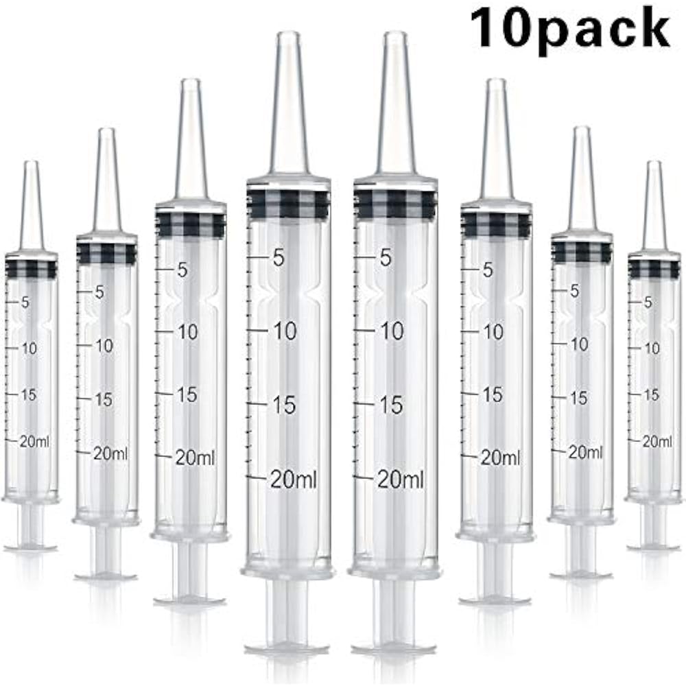 10 Pack Plastic Syringe Liquid Measuring Measurement For Scientific