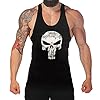 West See Herr Mann Tops Tank Tankshirt Vintage Skull Totenkopf T-Shirt Weste Muscleshirt Print