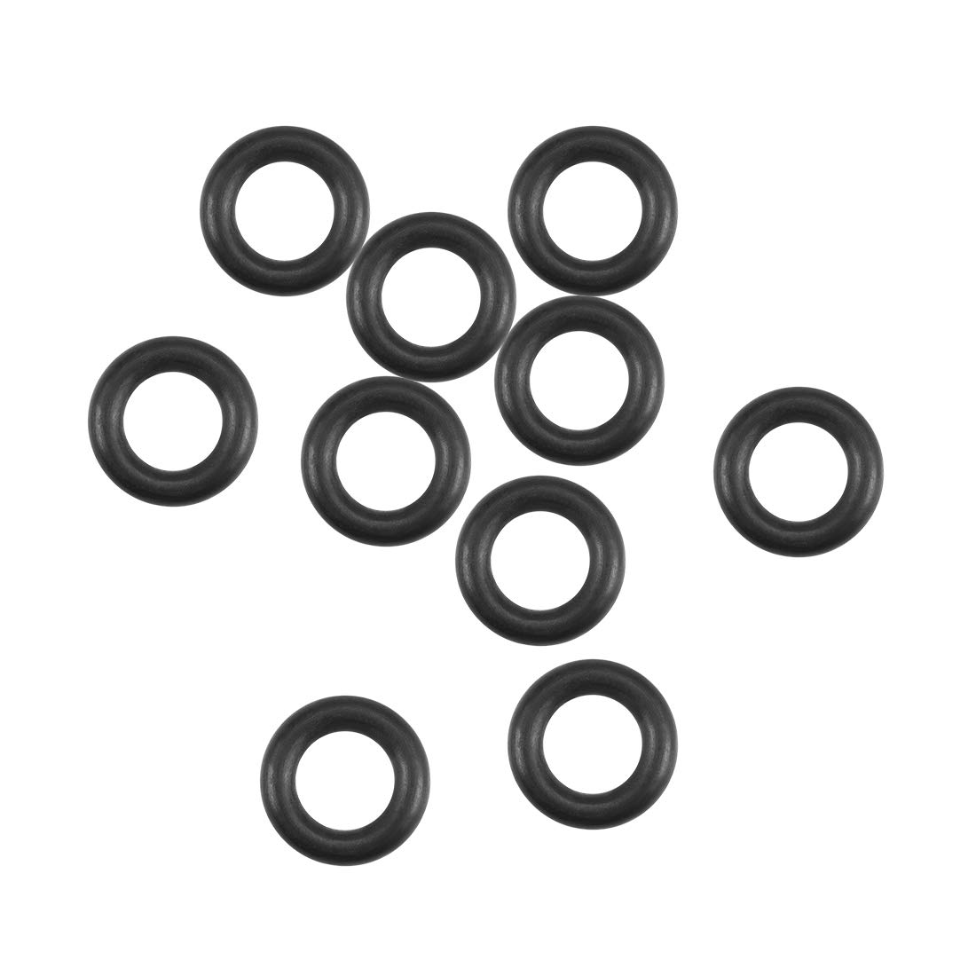sourcing map Nitrile Rubber O-Rings 8.1mm OD 4.5mm ID 1.8mm Width, Metric Nitrile Rubber Sealing Gasket, Pack of 10