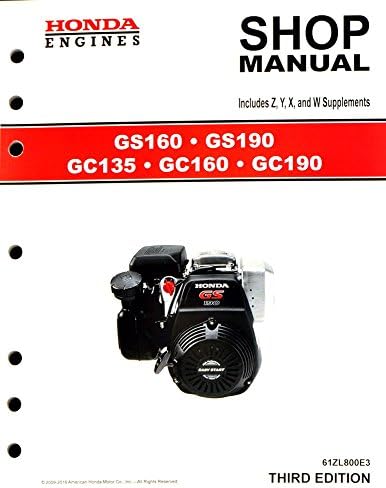 Honda GC135 GC160 GC190 GS160 GS190 Engine Service Repair Shop Manual