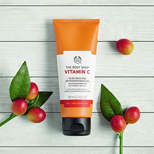 the body shop vitamin c glow boosting microdermabrasion exfoliator