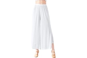 Angcoco Women's Double Layered Stretch Chiffon Dance Training Pants