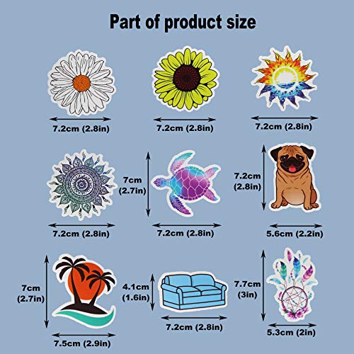 Cute Laptop Stickers for Teen Girl, 50 Pcs/Pack Cartoon Trendy Waterproof Vinyl Decal, Perfect for Water Bottle Luggage Computer Notebook Car Skateboard Motorcycle Bicycle Guitar (Cute, 50 Pcs)