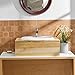 BWE Waterfall Bathroom Faucet Brushed Nickel Single Hole Single Handle Deck Mount Centerset Vanity Sink RV Antique Faucets with Water Supply Lines Commercial Toilet Trough Lavatory Basin Mixer Tap