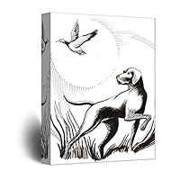 signwin-Canvas Wall Art-Cute Cat and Dog-Canvas Prints Home Artwork Decoration for Living Room,Bedroom - 12x18 inches