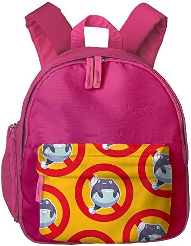 No Eating Puffer Fish Kids Fashion Carrying Bookbags Printed Anti-lost Backpacks