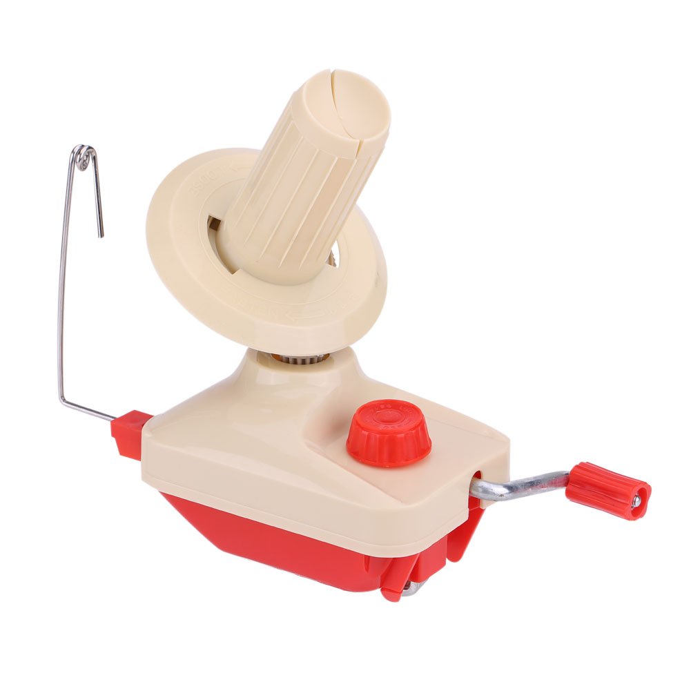 A sixx Swift Yarn Winder, Hand Operated Knitting Roll String Yarn Fiber Wool Thread Ball Winder Holder Sewing Accessories Weaving Tool Bobbin Winder for Swift Yarn Fiber Ball