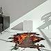 Highpot 3D Flaming Floor Wall Stickers Removable Mural Decals Vinyl Living Room Art