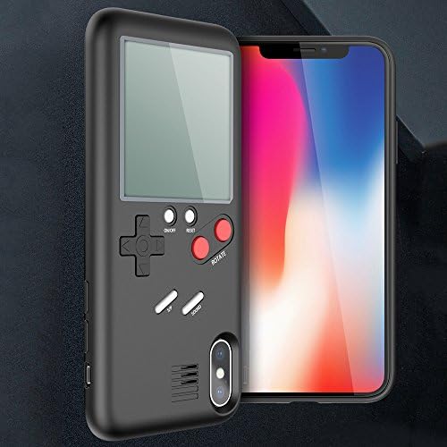 IPhone Case Tetris Game Phone Case Decompression Game iPhone 6/7/8/X Compatible - Slim Fit - Lightweight - Hard Shell - Retro Gamer Case - Retail Box Packaging - Gentleman black (iPhone X)