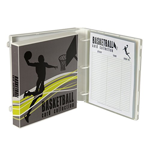 UniKeep Basketball Themed Trading Card Binder for Collectors - Comes Complete with Acid Free Plastic Pages to Hold Up to 180 Cards