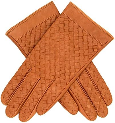 InlnDtor Nylon Lining Nappa Perforated Leather Gloves for Men Driving Working Gloves