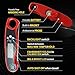 FoodOmeter Meat-Thermometer Instant Read Digital Thermometer for Grilling, BBQ, Food, Candy, Cooking and Kitchen (1 Pack)        