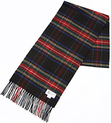 Amazon Co Jp Johnstons ジョンストンズ マフラー ストール カシミヤ100 チェック ネイビー レッド系 Blackstewart 15aw Wa Ku0324 服 ファッション小物