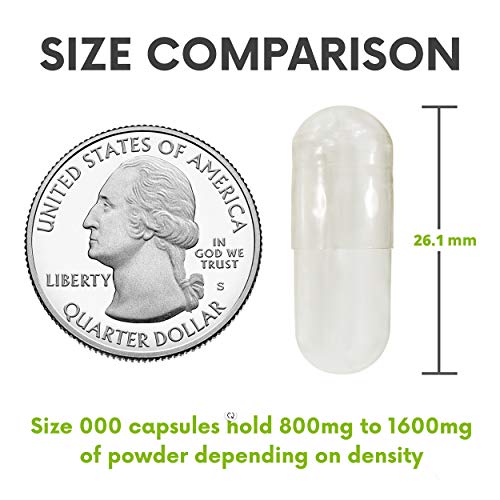 Capsules Express Size 000 Clear Empty Gelatin Capsules 1000 Count