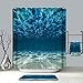 DECMAY Ocean Decor Shower Curtain Set Tropical Seascape Bright Sunshine Through Deep Blue Sea View Underwater Picture Bathroom Shower Curtain Polyester Fabric 71
