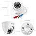 ZOSI 4 Pack 1080P 2.0MP Outdoor Indoor 3.6mm 24PCS Infrared IR Lens Day Night CCTV IR Cut White Dome Surveillance Security Camera Compatible for TVI DVR