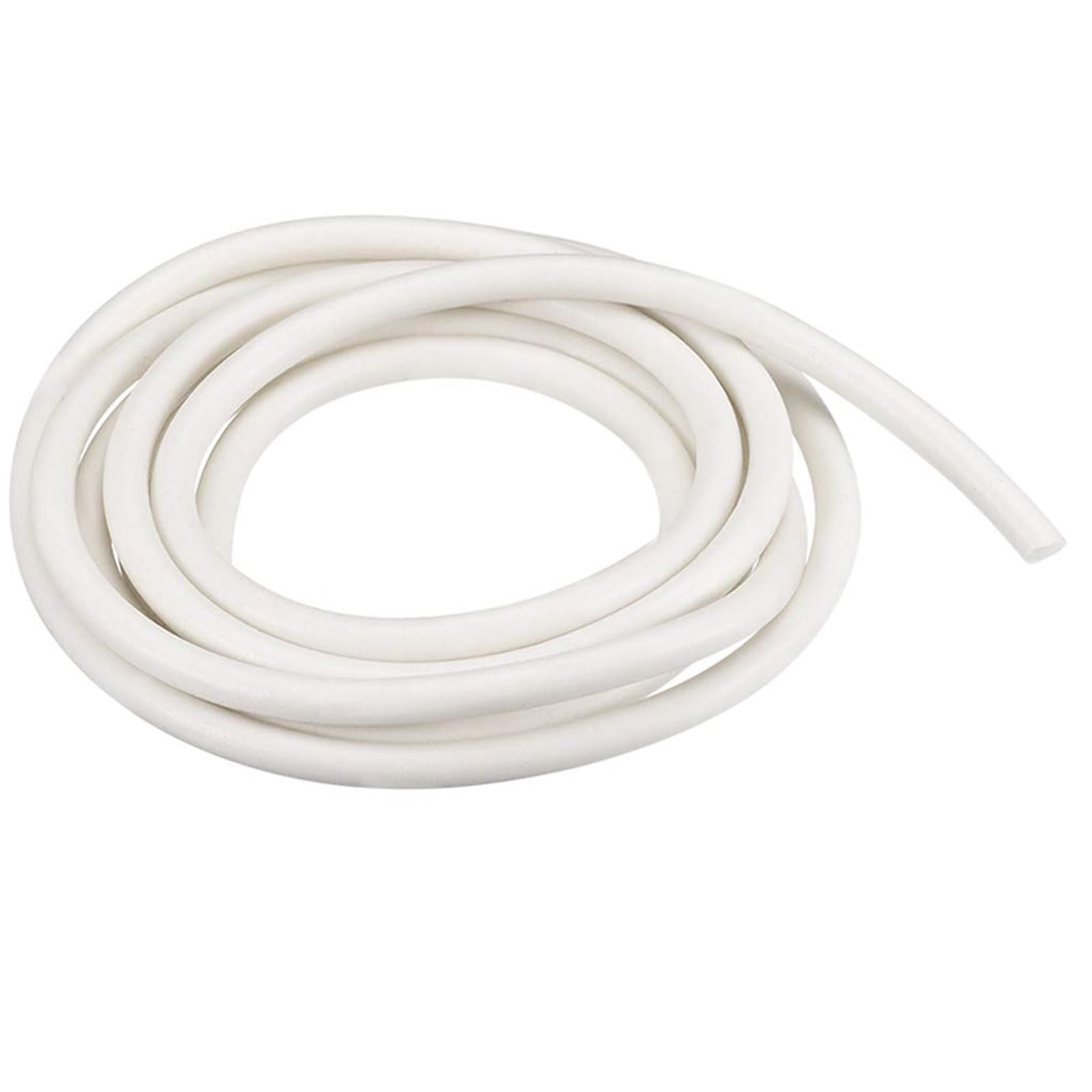 TA-VIGOR Silicone Foam Seal Strip 4mm Dia x 3m Long, Round Solid Sponge Strip Rubber Weather Stripping for DIY Gasket, Foam Tubing, Crafts