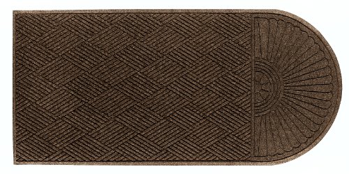M+A Matting 22248 Waterhog Eco Grand Premier PET Polyester Fiber Single End Entrance Indoor/Outdoor Floor Mat, SBR Rubber Backing, 5.9' Length x 4' Width, 3/8" Thick, Chestnut Brown