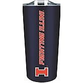 Campus Colors NCAA Stainless Steel Tumbler perfect for Gameday - 18 oz - Double Walled - Keeps Drinks Perfectly Insulated (Illinois Fighting Illini - Navy)