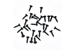 Dopro 30-Pack #3 x 3/8" Stainless Steel Guitar Pickguard Screws for Gibson Les Paul/SG/FLY V Black