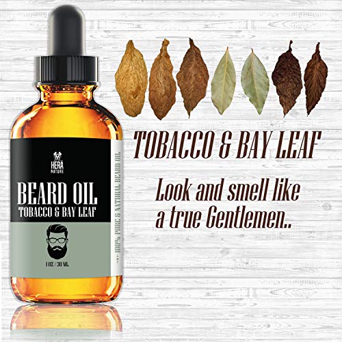 Hera Nature Beard Oil Conditioner for Men - Tobacco & Bay Leaf, Natural Ingredients, Keeps Beard and Mustache Full, Reduce Itchy, Promote Healthy Growth, Soft and Healthy, Vegan and Cruelty Free. - Thumbnail 4