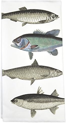 Montgomery Street Fish Cotton Flour Sack Dish Towel
