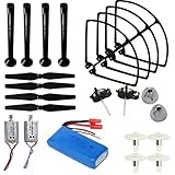 AVAWO® Upgraded Syma X8C X8W X8G Venture Full Spare Parts Kit Crash Pack (Main Blade Propellers & Motor & Propeller Protectors Blades Frame & Landing Skid & Battery & Gear etc.