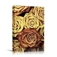 Canvas Wall Art Yellow Petals Colorful Farmhouse/Country Floral Multicolor Patterns Photography - 12x18 inches