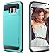 Vofolen Case for Galaxy S7 Case Wallet Slidable Card Holder Slot ID Pocket Protective Hard Shell Shock Absorbing TPU Tough Rubber Bumper Armor Scratch-Proof Case Cover for Samsung Galaxy S7 Sky Blue
