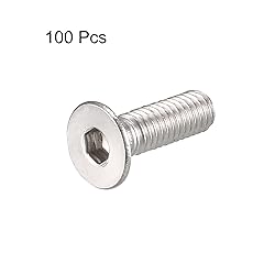 uxcell M3 x 10mm Metric Hex Socket Countersunk Flat