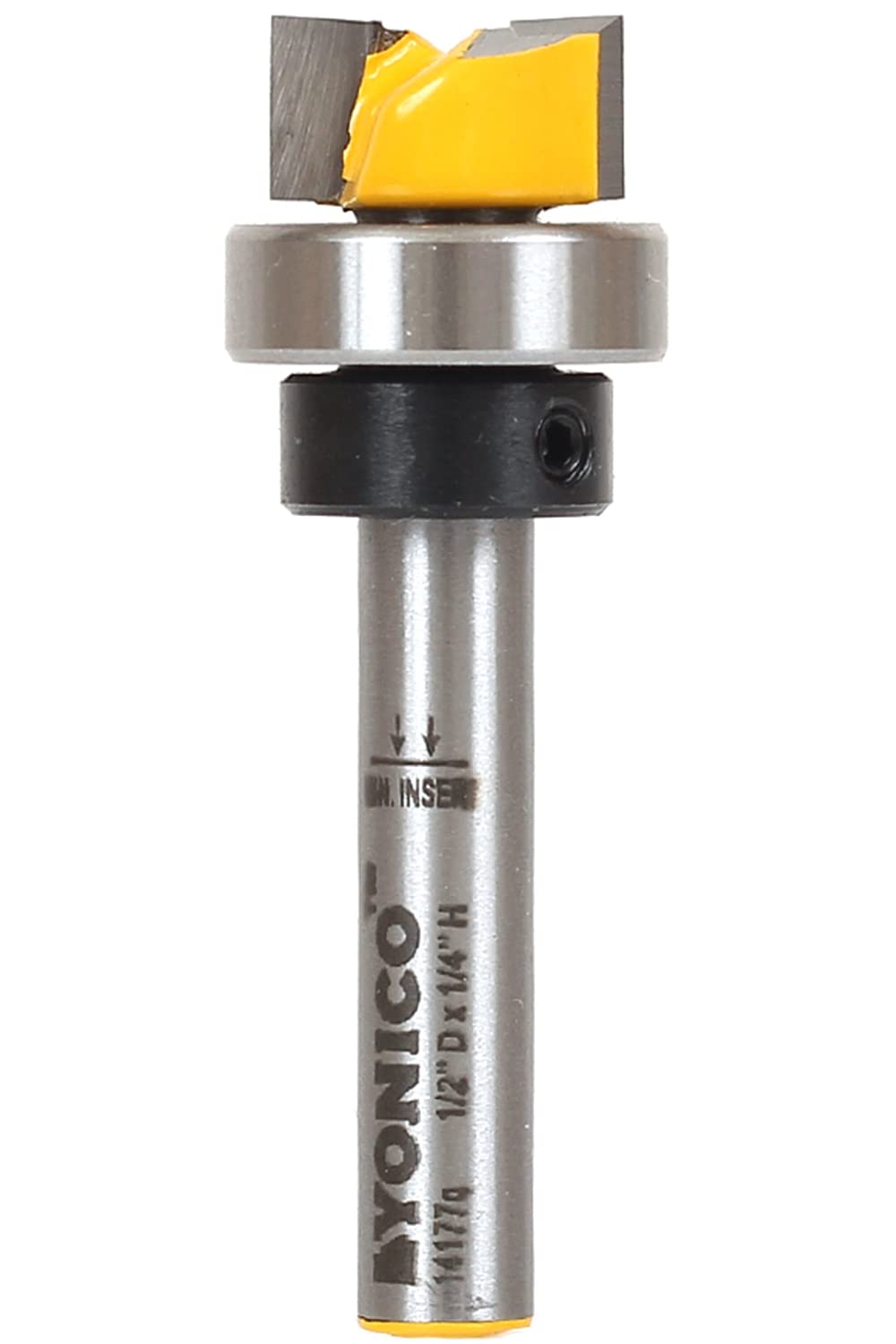 Yonico 14177q 1/2-Inch Diameter Offset Flush Trim Template Router Bit 1/4-Inch Shank