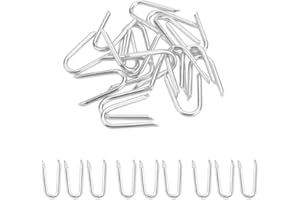 ALLWIN 220 Pcs Heavy Duty Fencing Staples - U-Shaped Wire Fencing Nails for Mesh, Chain Link & Woven Fence | Carbon Steel with Anti-Rust Coating, Galvanized