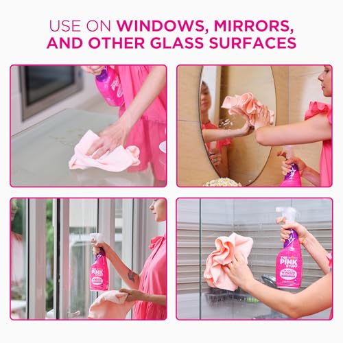 THE PINK STUFF STARDROPS MIRACLE WINDOW AND GLASS CLEANER WITH ROSE VINEGAR SPRAY 750ML 20759