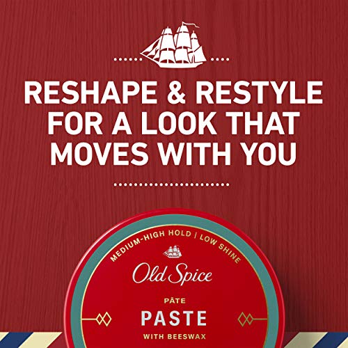 Old Spice Hair Styling Paste for Men, MediumHigh Hold/Low Shine, 2.22