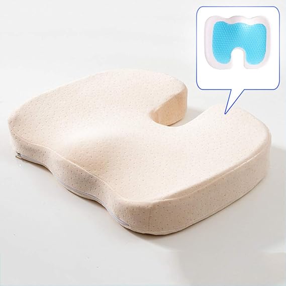 PeiQiH Orthopedic Gel Seat Cushions, Memory Foam Ergonomic
